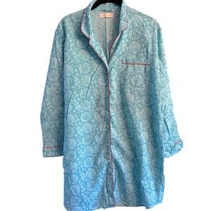 World Market Women’s Long Button Down Pajamas Long Sleeve Cotton Size S/M